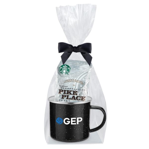 16 oz. Speckled Camping Mug Gift Sets Filled with Snacks